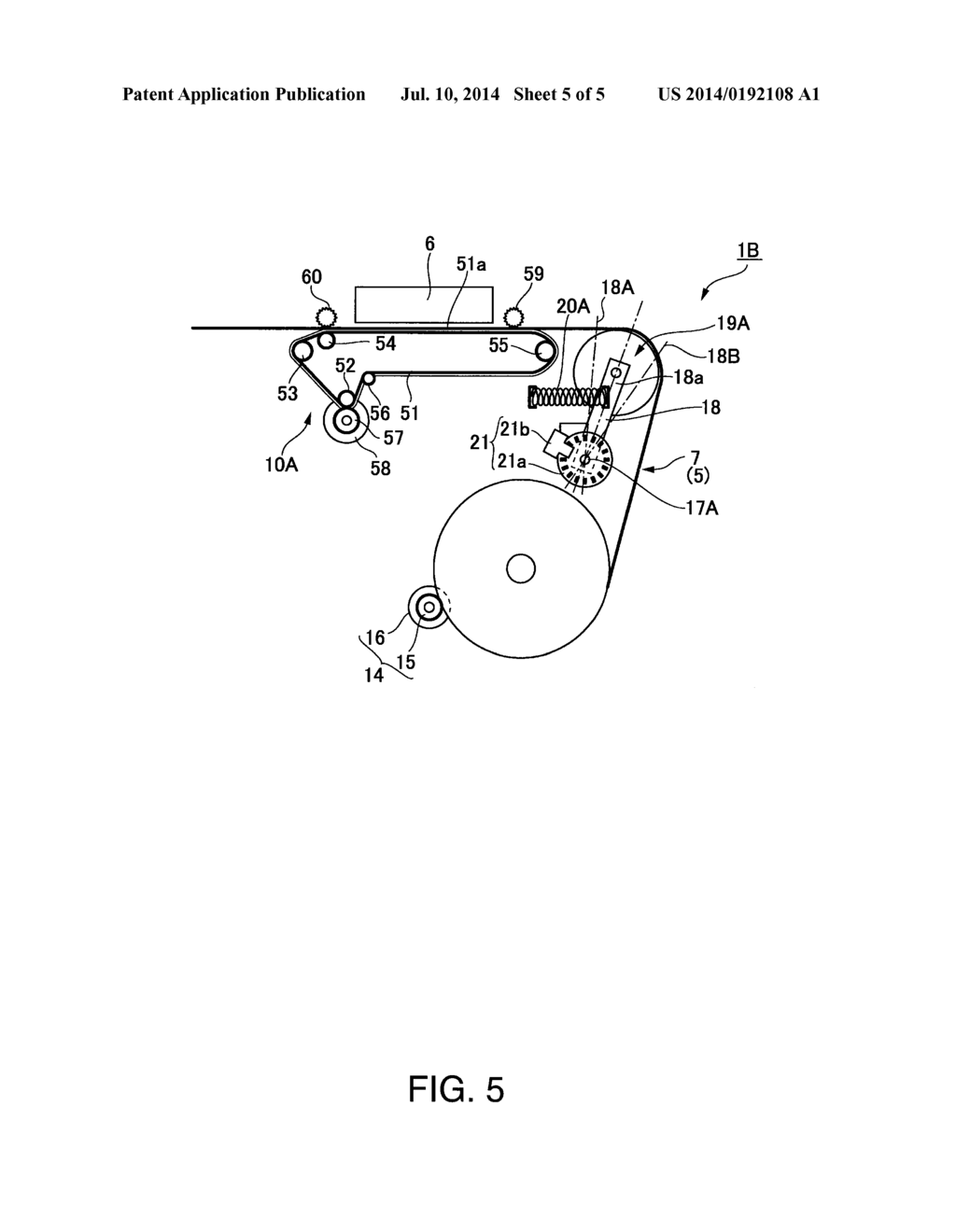 Printer With Mechanism For Controlling Recording Medium Tension - diagram, schematic, and image 06