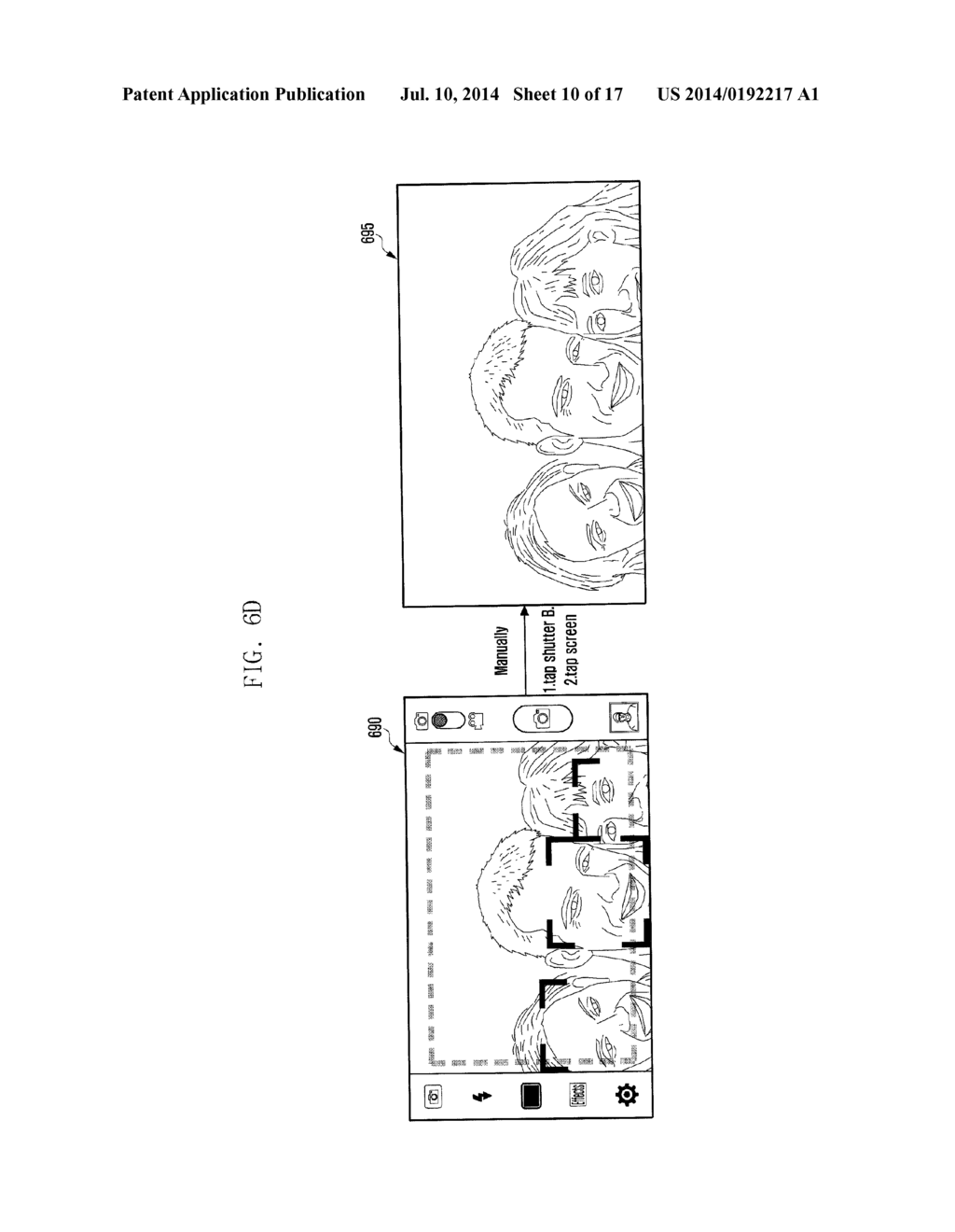 APPARATUS AND METHOD FOR PHOTOGRAPHING PORTRAIT IN PORTABLE TERMINAL     HAVING CAMERA - diagram, schematic, and image 11