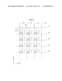 Display device with display panel forming image display and LCD panel     having strip-shaped electrodes and light shielding portion diagram and image