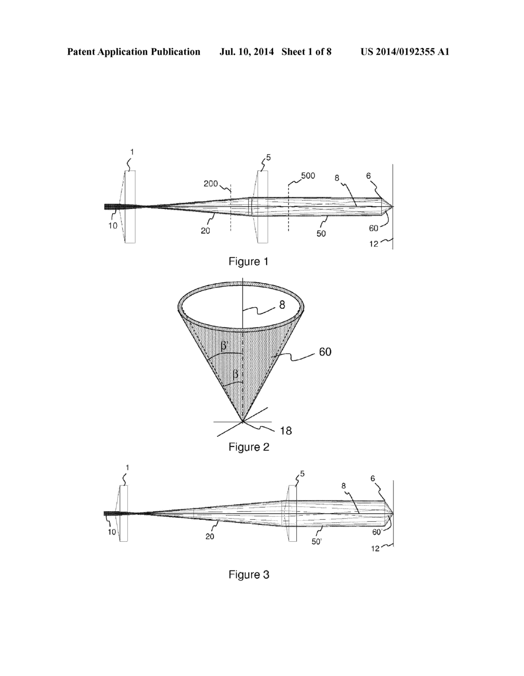 CONOSCOPIC ILLUMINATION OPTICAL DEVICE WITH A HOLLOW CONE FOR AN OPTICAL     MICROSCOPE AND METHOD OF OPTICAL MICROSCOPY IN CONOSCOPY - diagram, schematic, and image 02