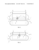 SLIDING CONVERSATION MIRROR ASSEMBLY WITH FRICTION TABS FOR VEHICLE     OVERHEAD CONSOLE diagram and image