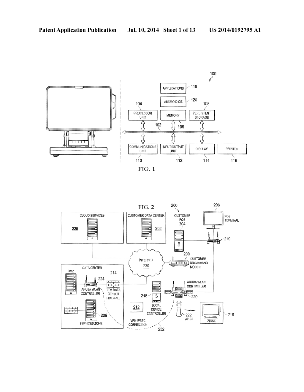 Secure wireless network-based activation for table-side information and     point-of-sale devices - diagram, schematic, and image 02