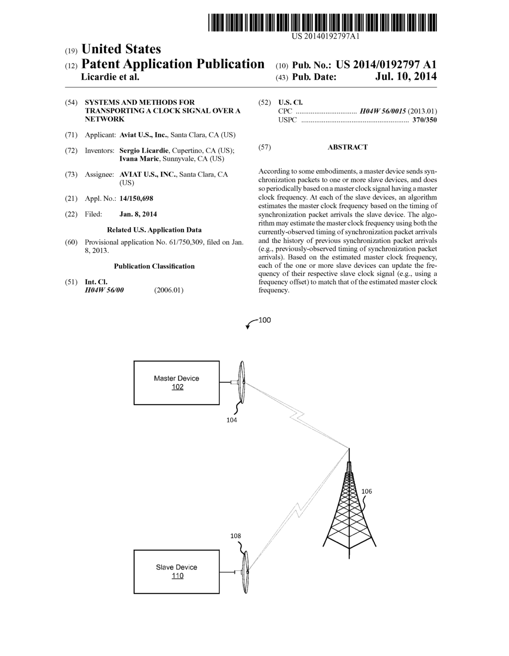 SYSTEMS AND METHODS FOR TRANSPORTING A CLOCK SIGNAL OVER A NETWORK - diagram, schematic, and image 01