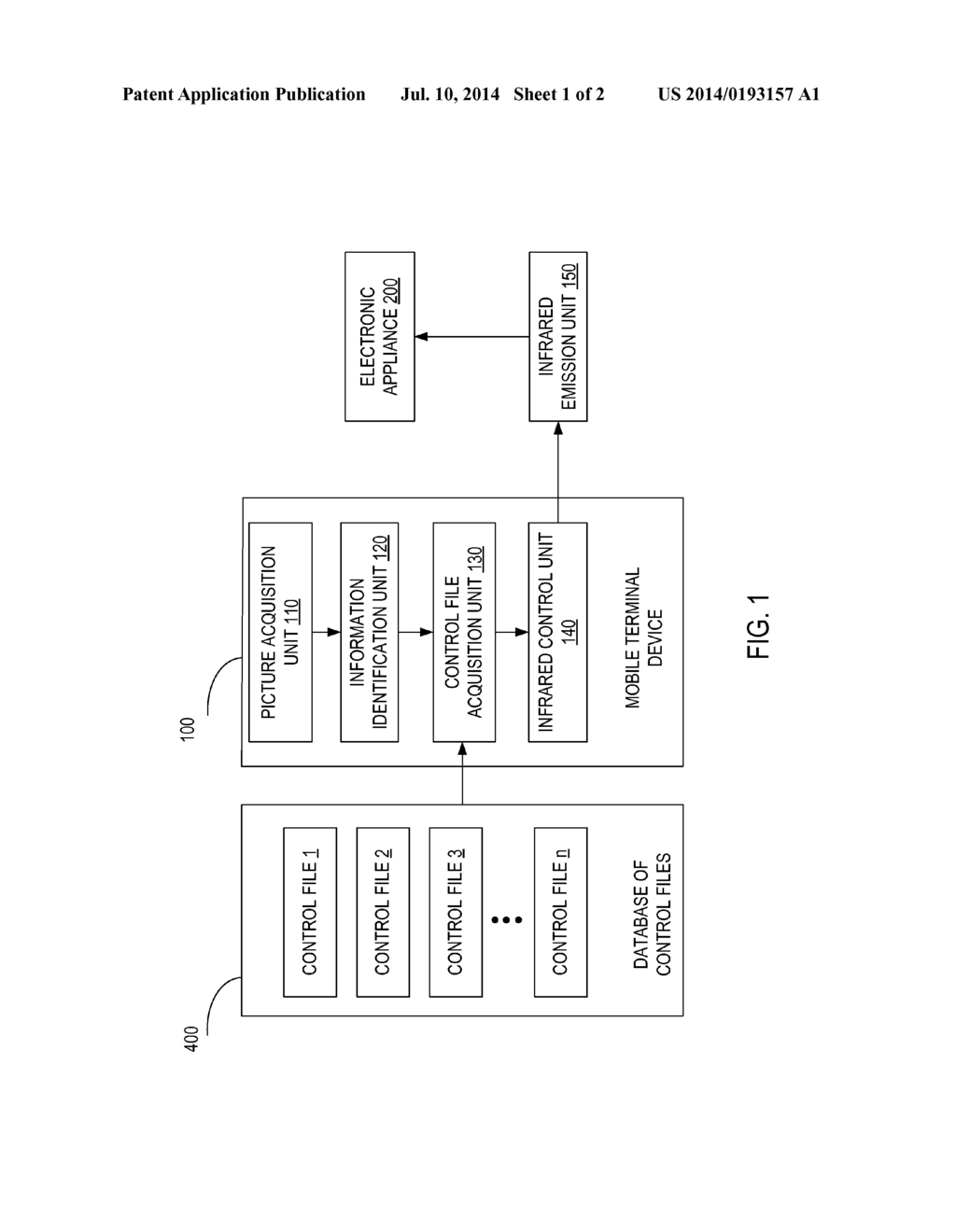 Device and Method for Controlling Electronic Appliance - diagram, schematic, and image 02