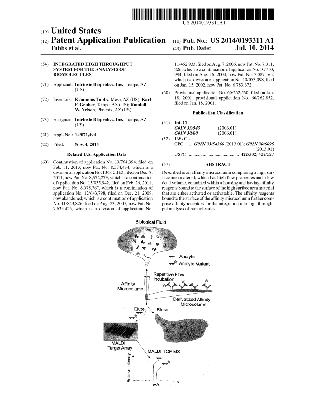 INTEGRATED HIGH THROUGHPUT SYSTEM FOR THE ANALYSIS OF BIOMOLECULES - diagram, schematic, and image 01