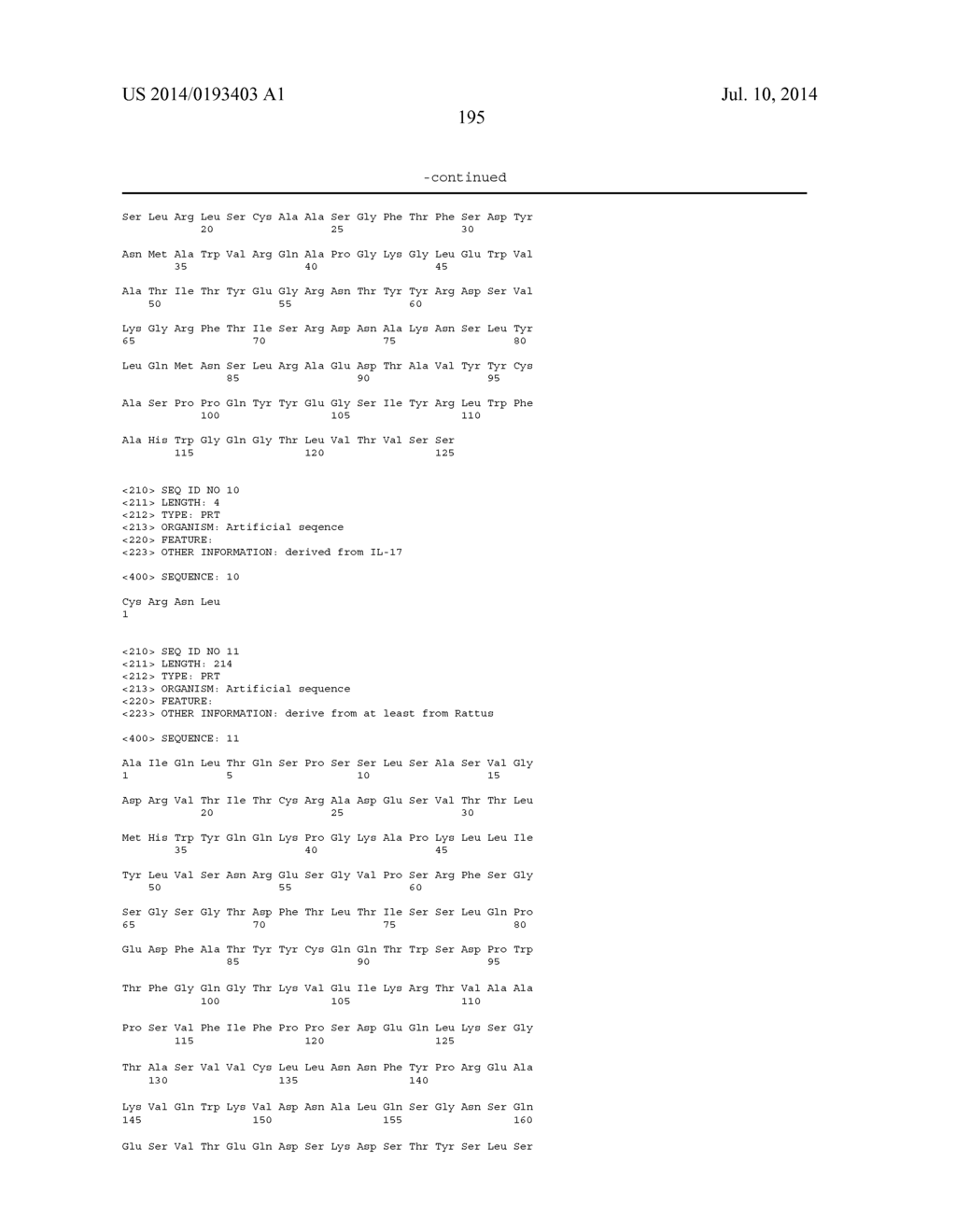 Epitopes of IL-17A and IL-17F and Antibodies Specific Thereto - diagram, schematic, and image 201