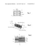 CELL FOR FUEL-CELL BATTERY USING A PROTON EXCHANGE MEMBRANE, WITH GAS     DIFFUSION LAYERS OF DIFFERENT RIGIDITY AT THE ANODE AND AT THE CATHODE diagram and image