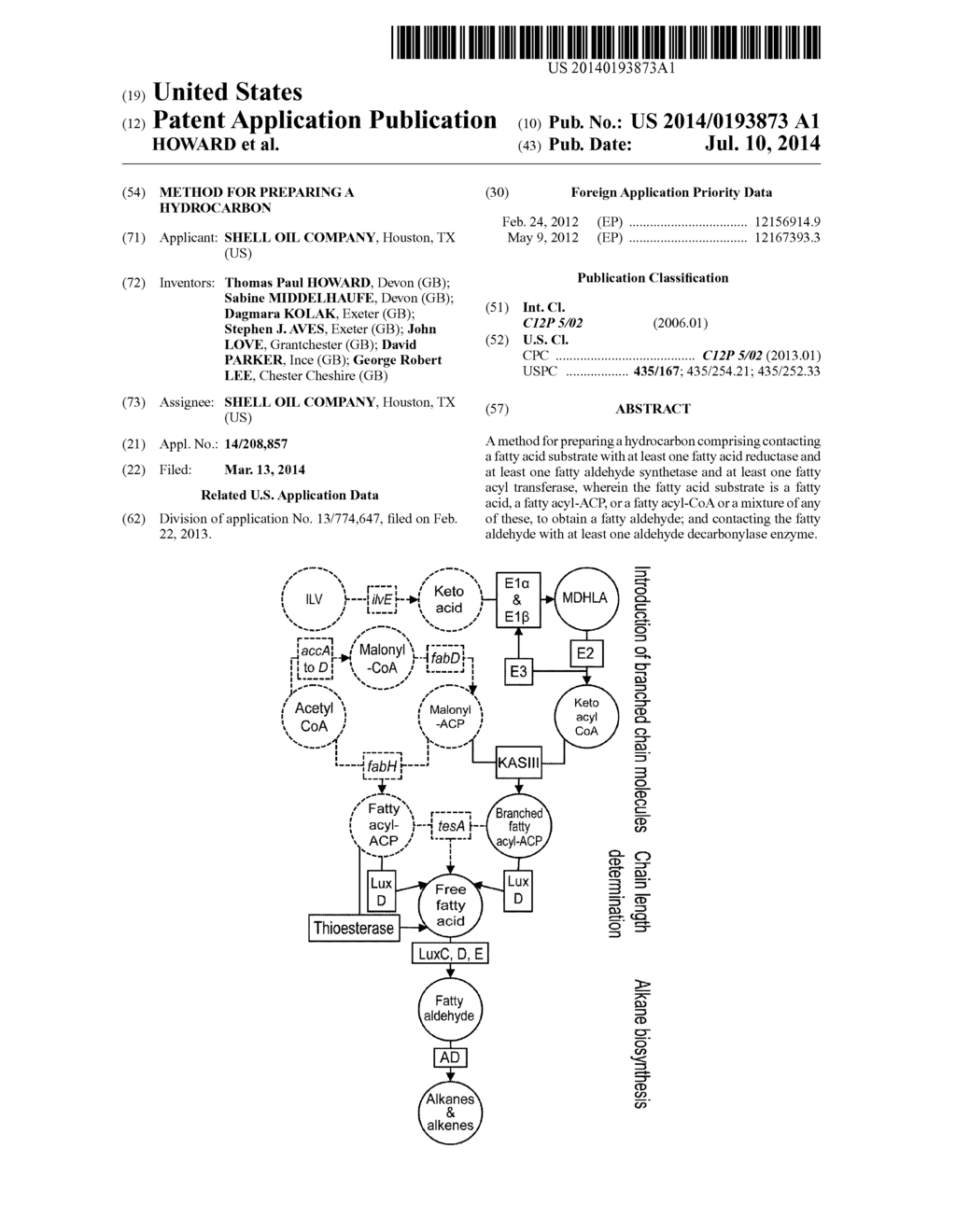 METHOD FOR PREPARING A HYDROCARBON - diagram, schematic, and image 01