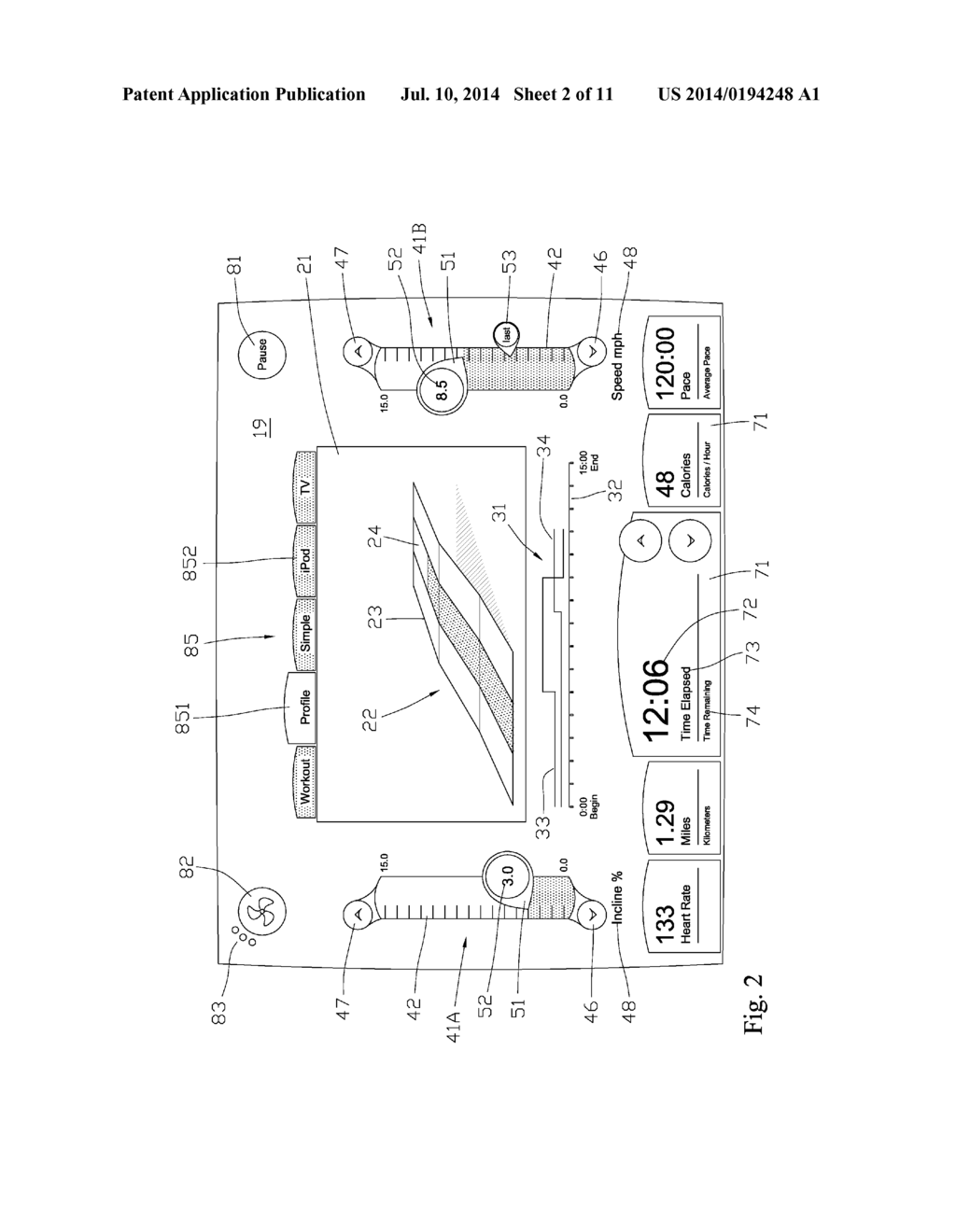 METHOD OF CONTROLLING AN EXERCISE APPARATUS - diagram, schematic, and image 03