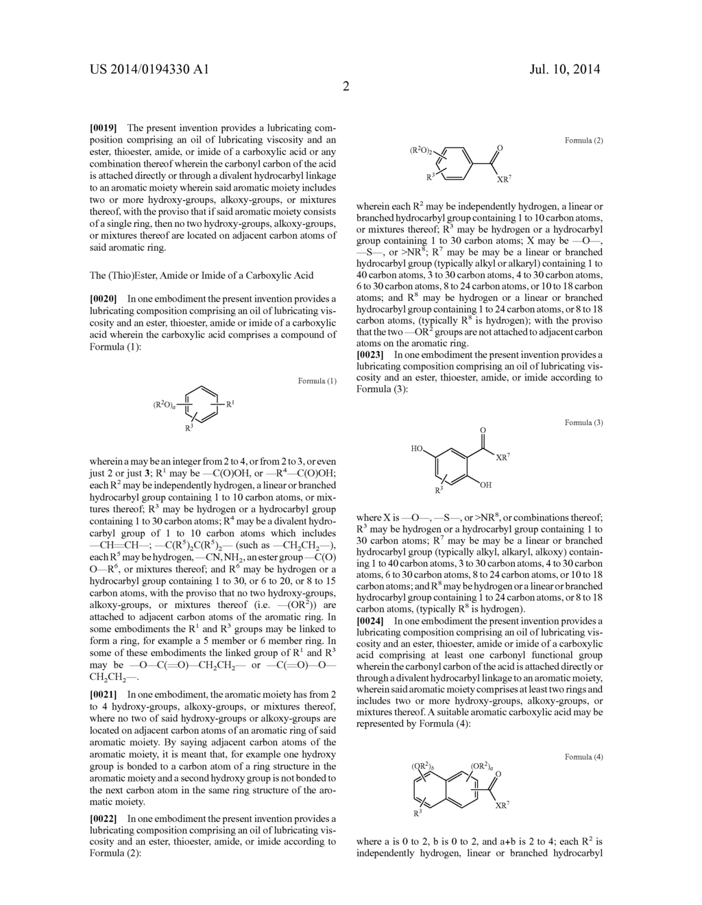Lubricating Composition Containing an Ester of an Aromatic Carboxylic Acid - diagram, schematic, and image 03