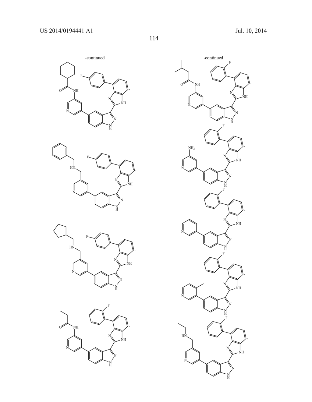 3-(BENZOIMIDAZOL-2-YL)-INDAZOLE INHIBITORS OF THE WNT SIGNALING PATHWAY     AND THERAPEUTIC USES THEREOF - diagram, schematic, and image 115