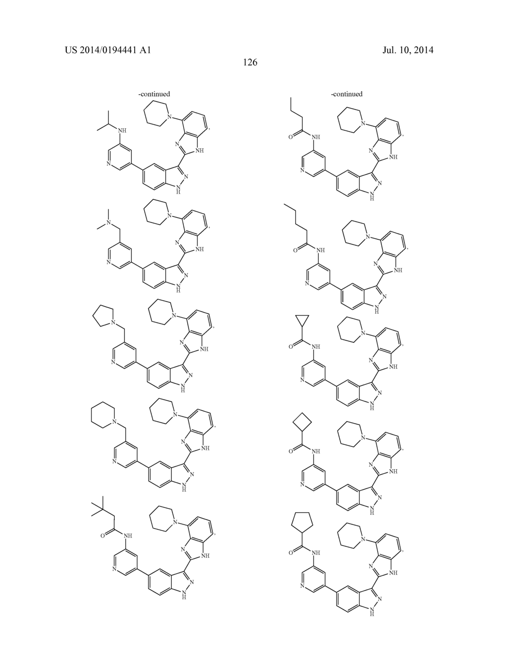 3-(BENZOIMIDAZOL-2-YL)-INDAZOLE INHIBITORS OF THE WNT SIGNALING PATHWAY     AND THERAPEUTIC USES THEREOF - diagram, schematic, and image 127