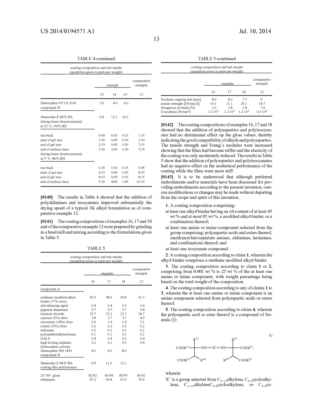 COATING COMPOSITION AND USE THEREOF - diagram, schematic, and image 14