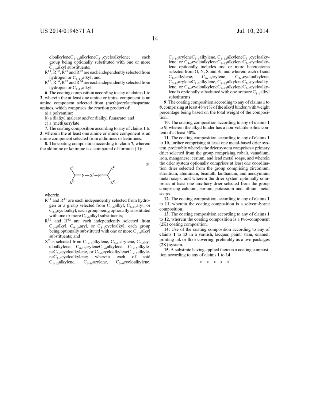 COATING COMPOSITION AND USE THEREOF - diagram, schematic, and image 15