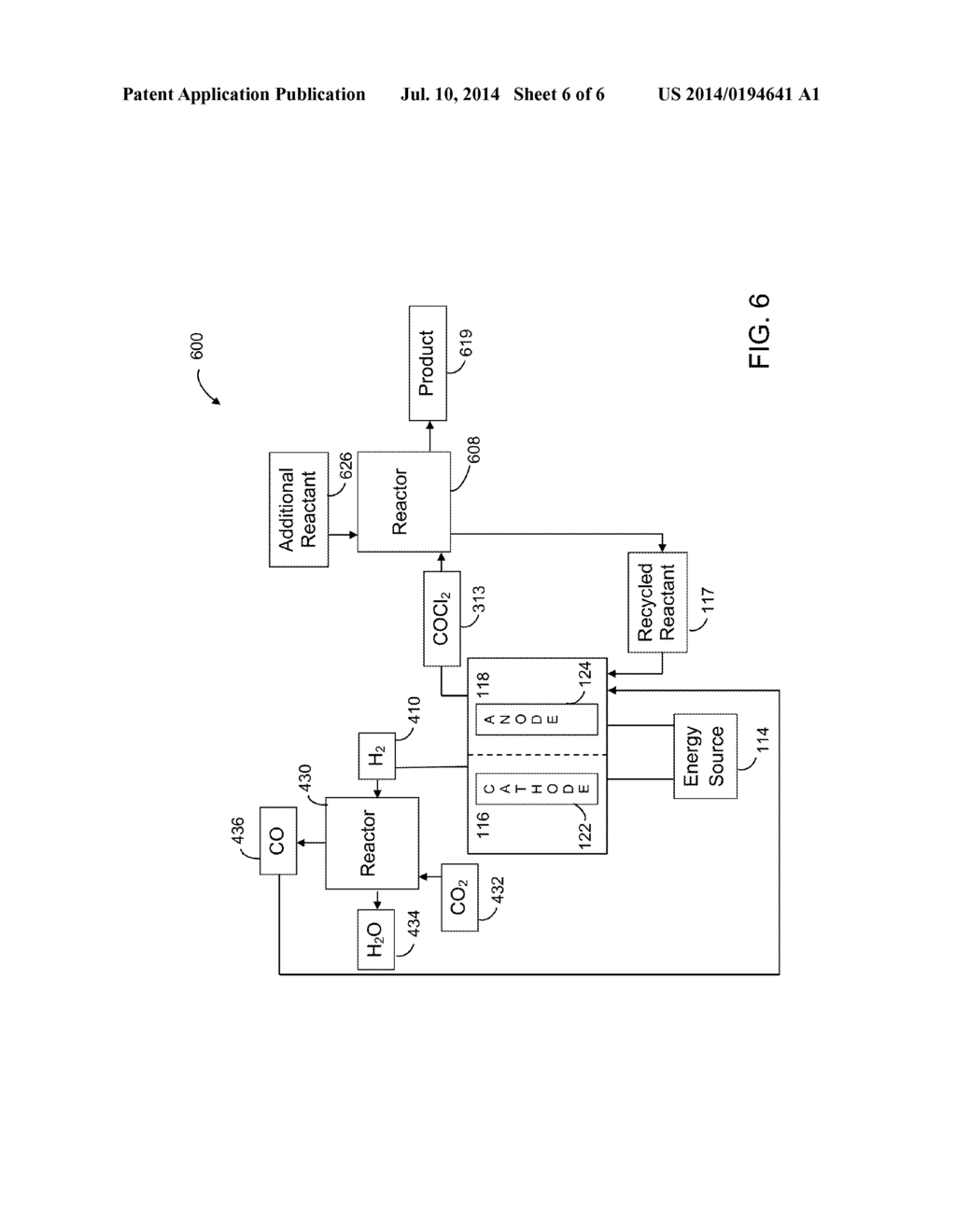 Method and System for the Electrochemical Co-Production of Halogen and     Carbon Monoxide for Carbonylated Products - diagram, schematic, and image 07