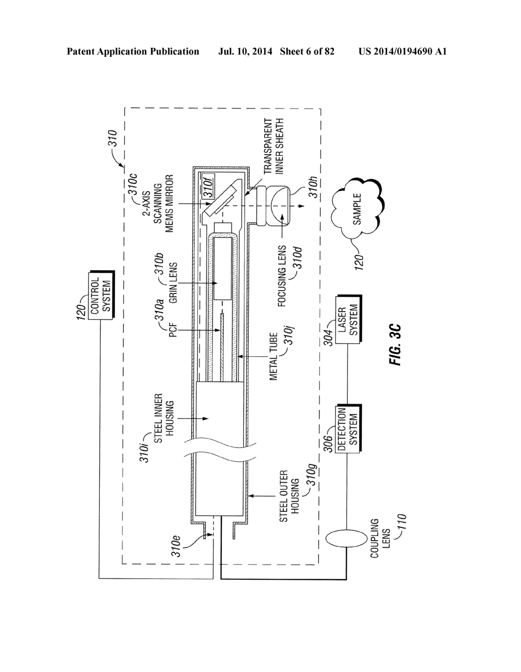 CHEMICALLY-SELECTIVE, LABEL FREE, MICROENDOSCOPIC SYSTEM BASED ON COHERENT     ANTI-STOKES RAMAN SCATTERING - diagram, schematic, and image 07