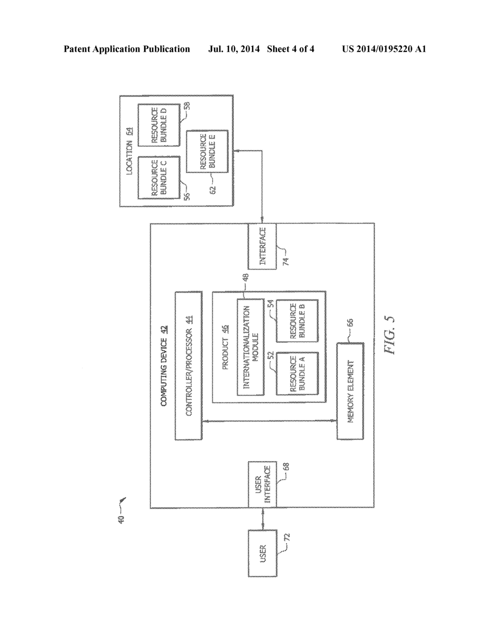 METHOD AND SYSTEM FOR INTERNATIONALIZATION OF A COMPUTING DEVICE - diagram, schematic, and image 05