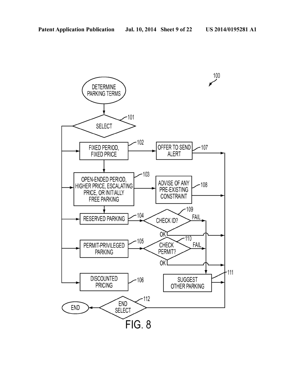 Computer-Implemented System And Method For Providing Information Through A     Display Of Parking Devices - diagram, schematic, and image 10