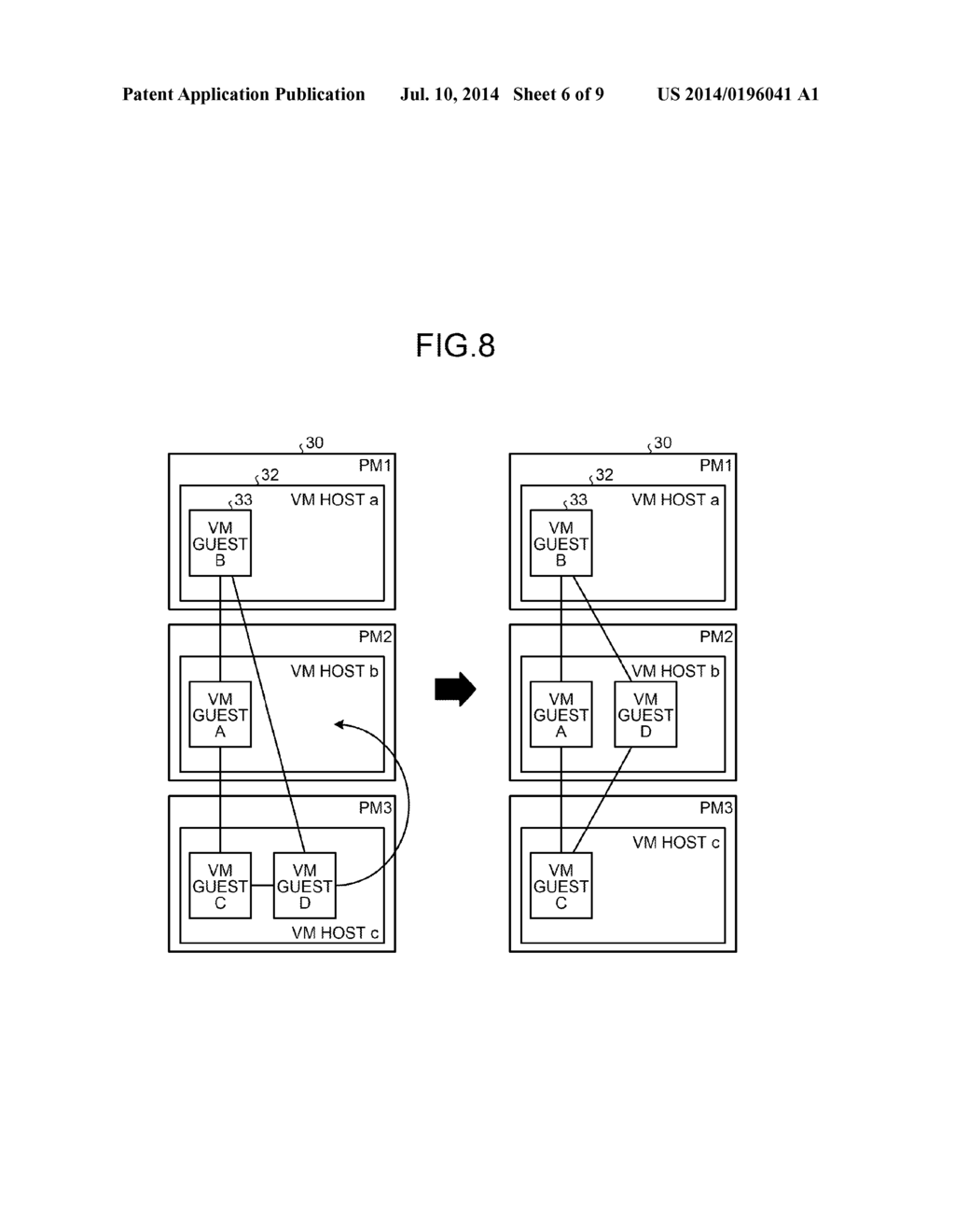 VIRTUAL MACHINE MANAGEMENT DEVICE, AND VIRTUAL MACHINE MOVE CONTROL METHOD - diagram, schematic, and image 07