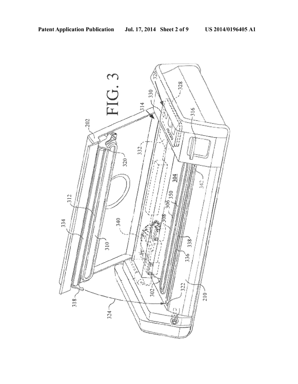 Vacuum Sealer with a Retractable Heater Bar - diagram, schematic, and image 03