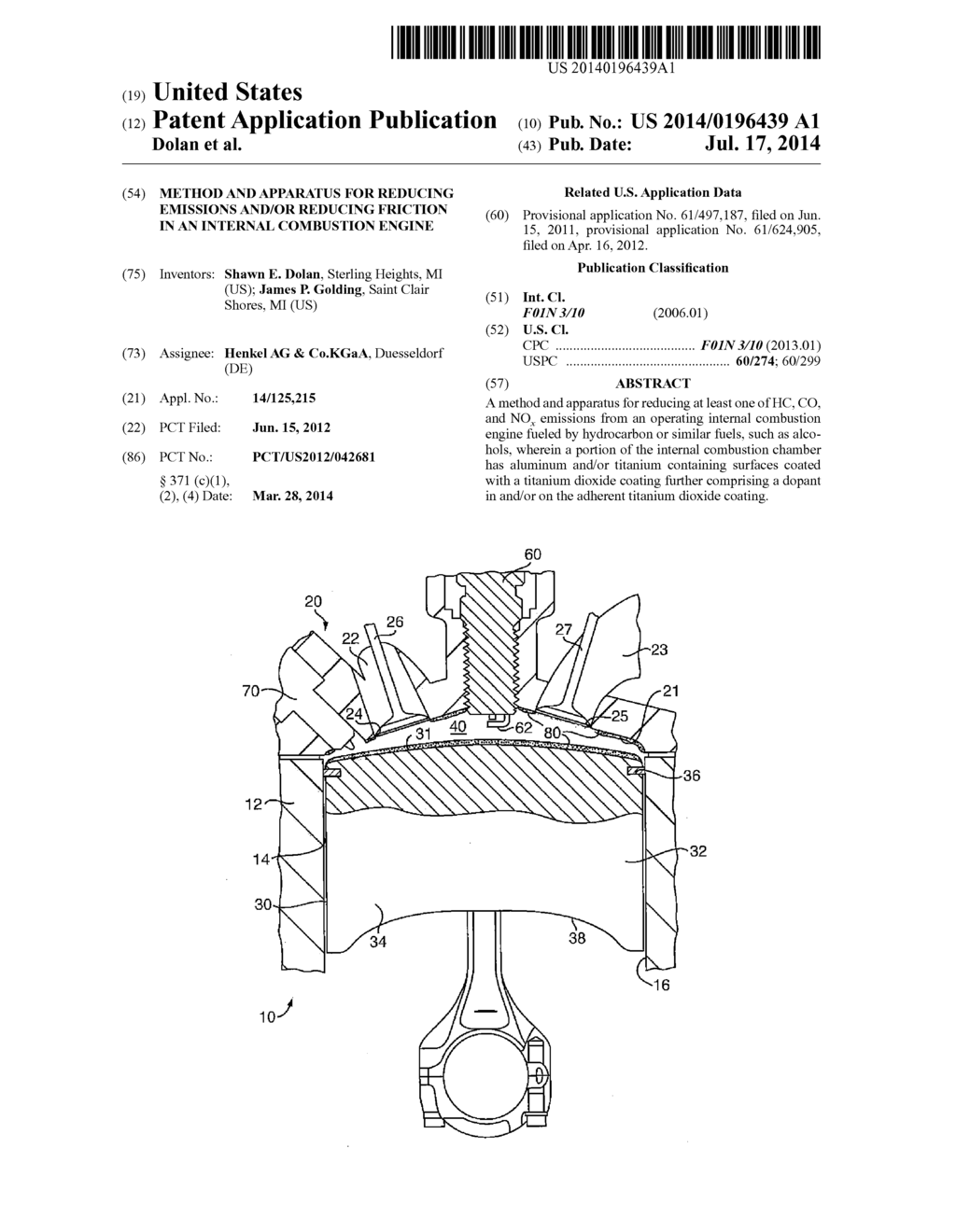 METHOD AND APPARATUS FOR REDUCING EMISSIONS AND/OR REDUCING FRICTION IN AN     INTERNAL COMBUSTION ENGINE - diagram, schematic, and image 01