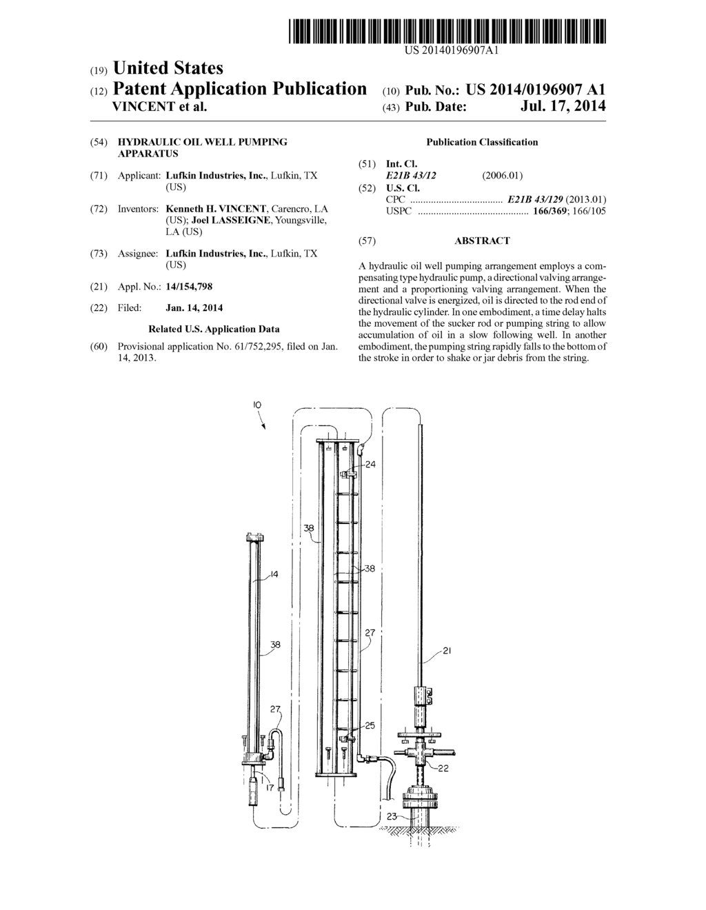 HYDRAULIC OIL WELL PUMPING APPARATUS - diagram, schematic, and image 01