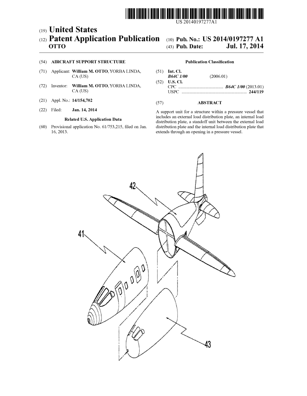 AIRCRAFT SUPPORT STRUCTURE - diagram, schematic, and image 01