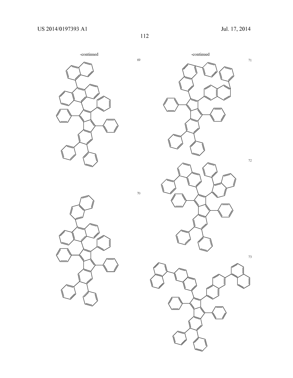 HYDROCARBON-BASED FUSED RING COMPOUND AND ORGANIC LIGHT EMITTING DEVICE     USING THE SAME - diagram, schematic, and image 117