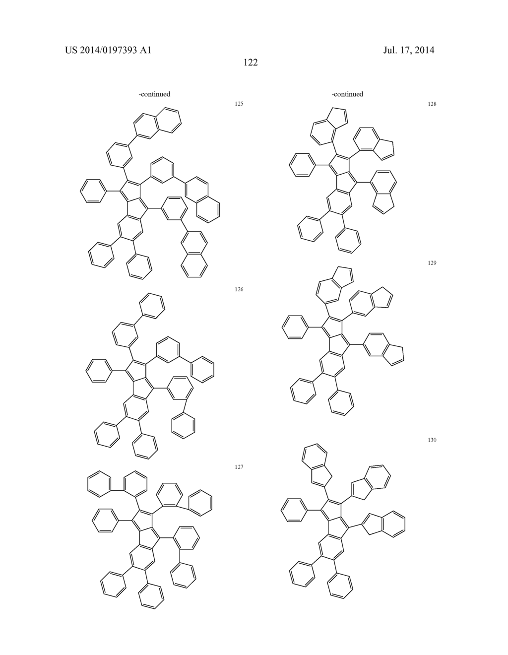 HYDROCARBON-BASED FUSED RING COMPOUND AND ORGANIC LIGHT EMITTING DEVICE     USING THE SAME - diagram, schematic, and image 127