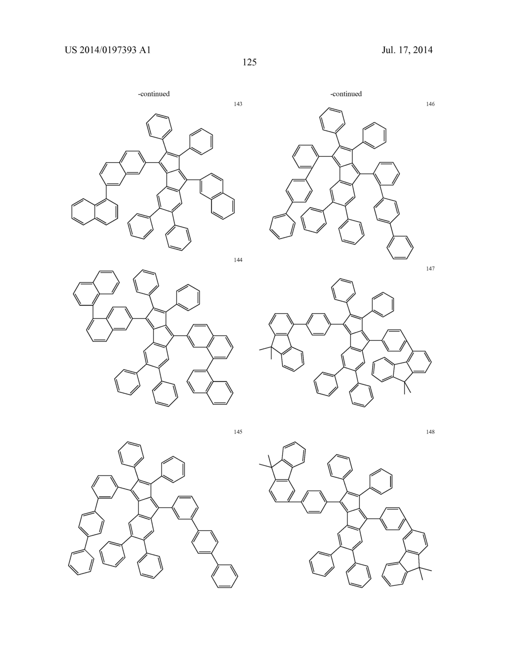 HYDROCARBON-BASED FUSED RING COMPOUND AND ORGANIC LIGHT EMITTING DEVICE     USING THE SAME - diagram, schematic, and image 130