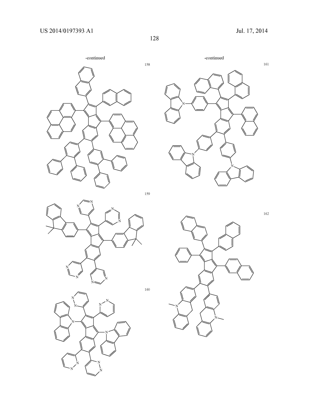 HYDROCARBON-BASED FUSED RING COMPOUND AND ORGANIC LIGHT EMITTING DEVICE     USING THE SAME - diagram, schematic, and image 133