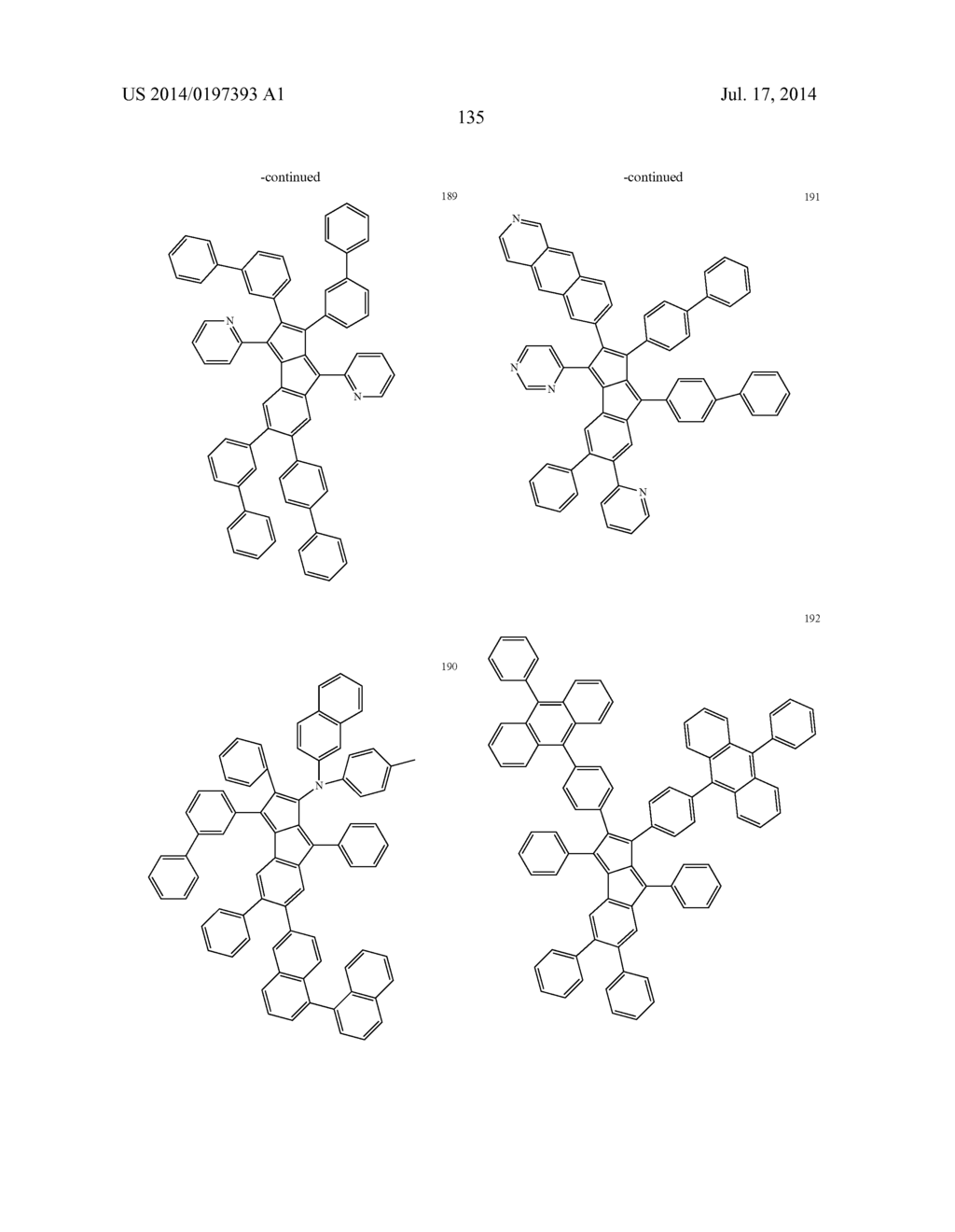 HYDROCARBON-BASED FUSED RING COMPOUND AND ORGANIC LIGHT EMITTING DEVICE     USING THE SAME - diagram, schematic, and image 140