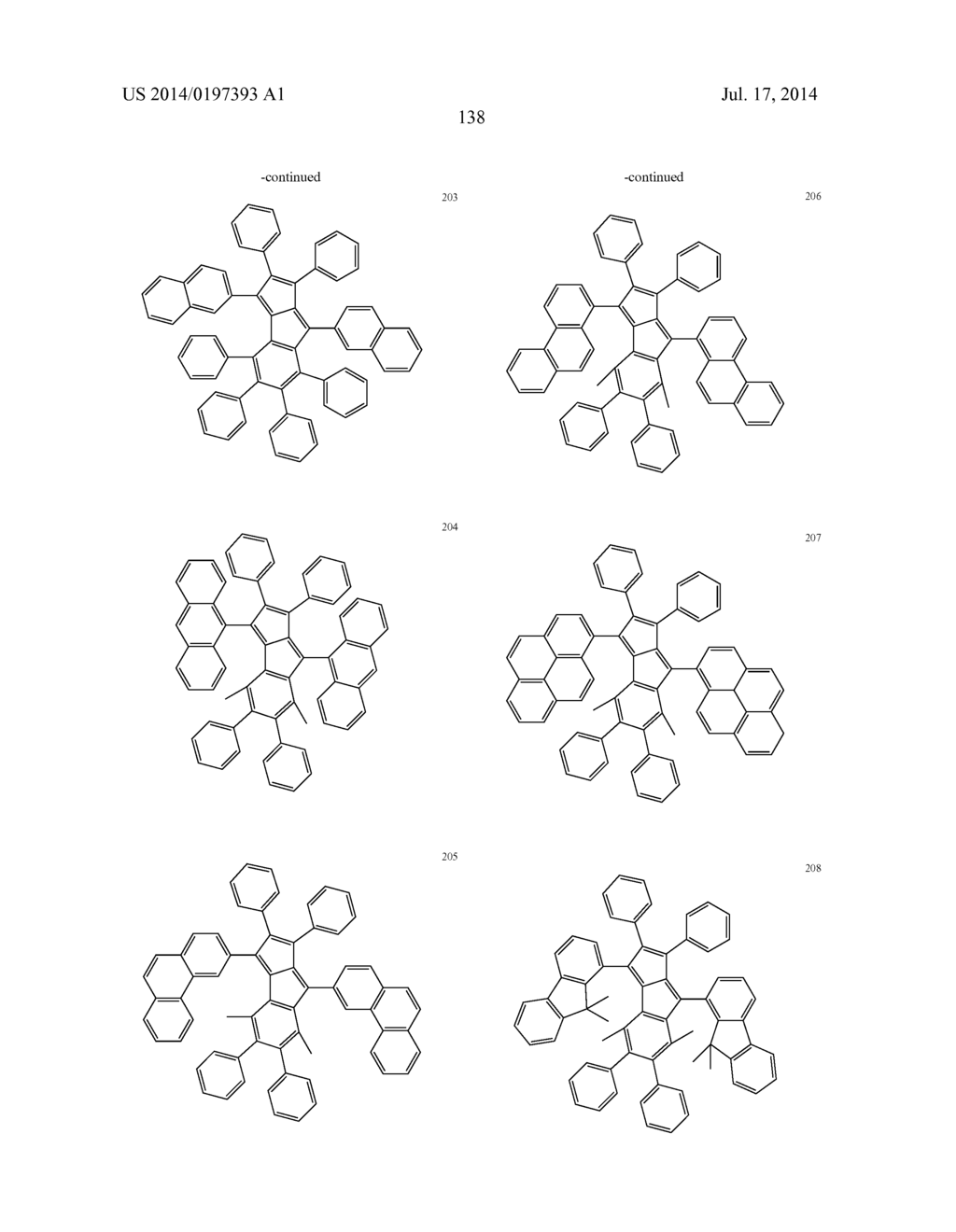 HYDROCARBON-BASED FUSED RING COMPOUND AND ORGANIC LIGHT EMITTING DEVICE     USING THE SAME - diagram, schematic, and image 143