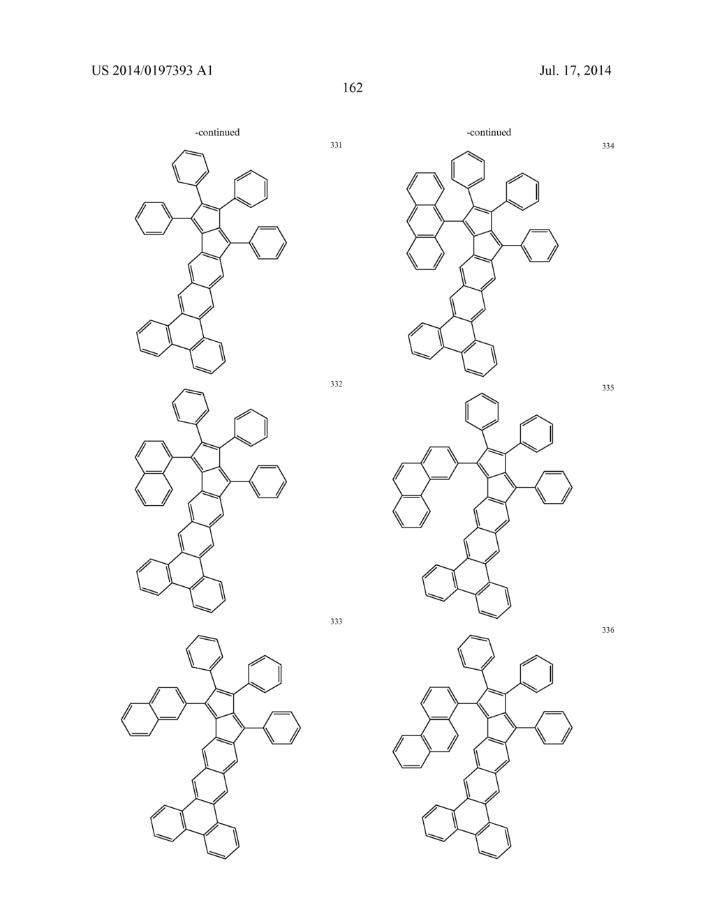 HYDROCARBON-BASED FUSED RING COMPOUND AND ORGANIC LIGHT EMITTING DEVICE     USING THE SAME - diagram, schematic, and image 167