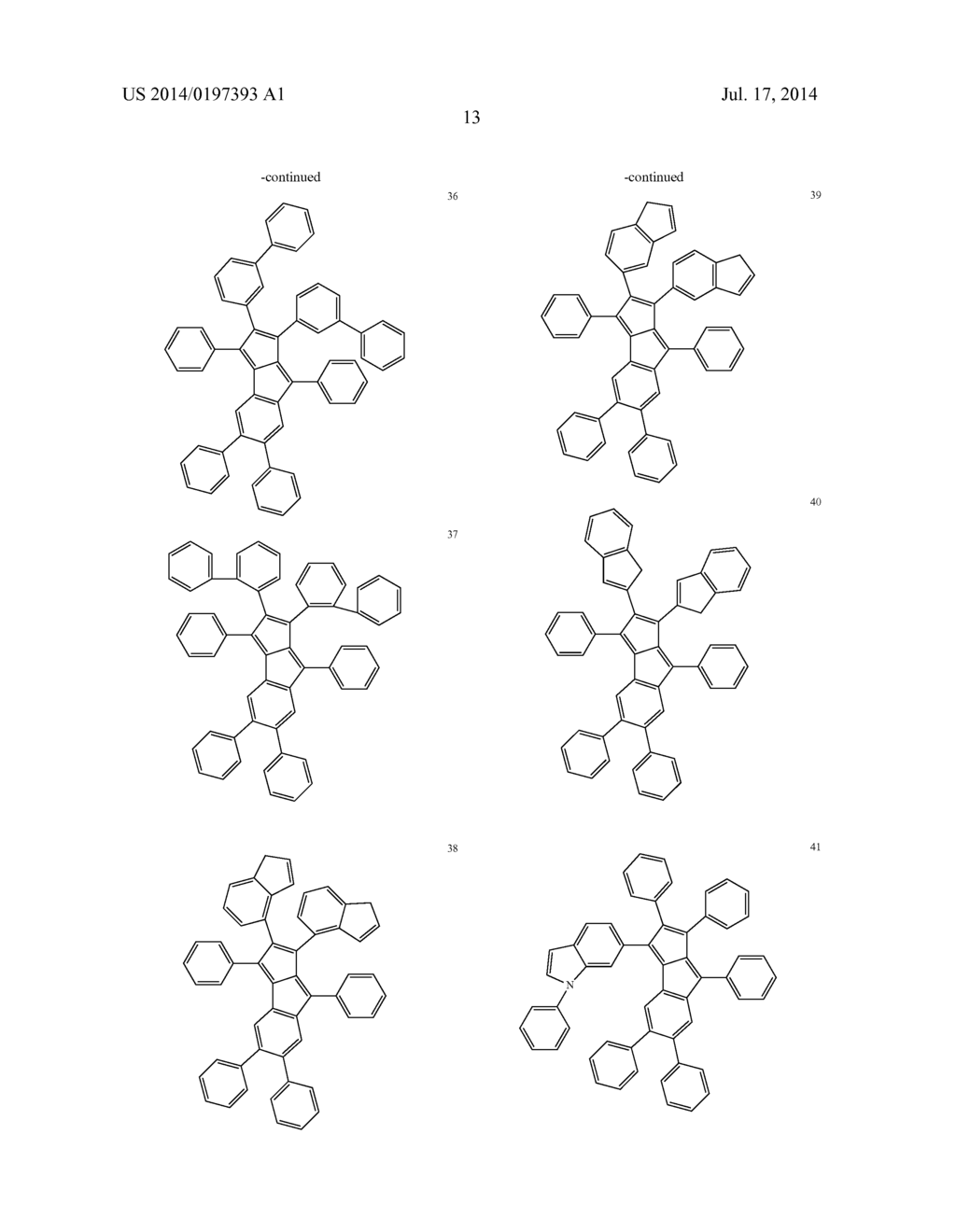 HYDROCARBON-BASED FUSED RING COMPOUND AND ORGANIC LIGHT EMITTING DEVICE     USING THE SAME - diagram, schematic, and image 18