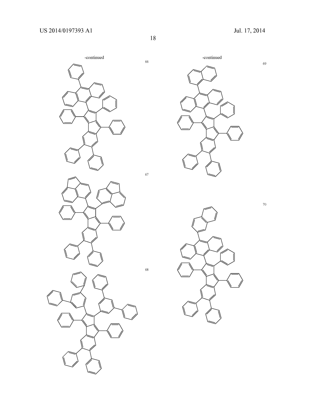 HYDROCARBON-BASED FUSED RING COMPOUND AND ORGANIC LIGHT EMITTING DEVICE     USING THE SAME - diagram, schematic, and image 23