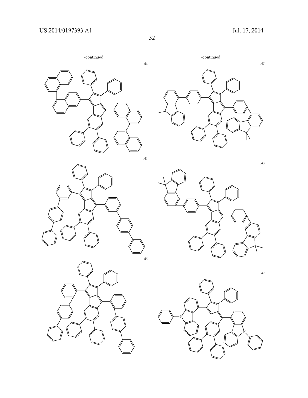 HYDROCARBON-BASED FUSED RING COMPOUND AND ORGANIC LIGHT EMITTING DEVICE     USING THE SAME - diagram, schematic, and image 37