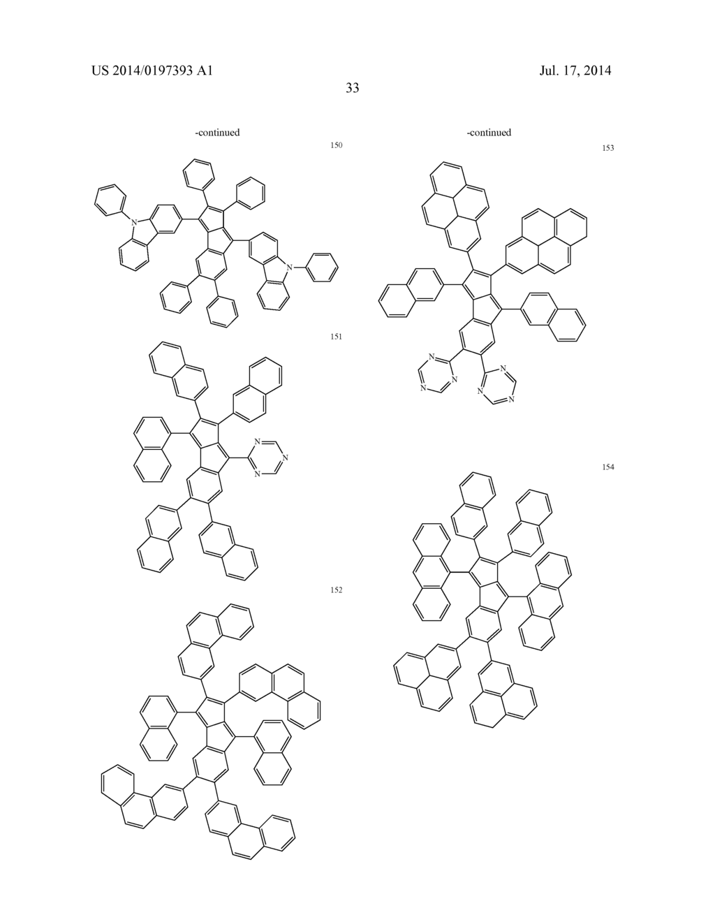 HYDROCARBON-BASED FUSED RING COMPOUND AND ORGANIC LIGHT EMITTING DEVICE     USING THE SAME - diagram, schematic, and image 38