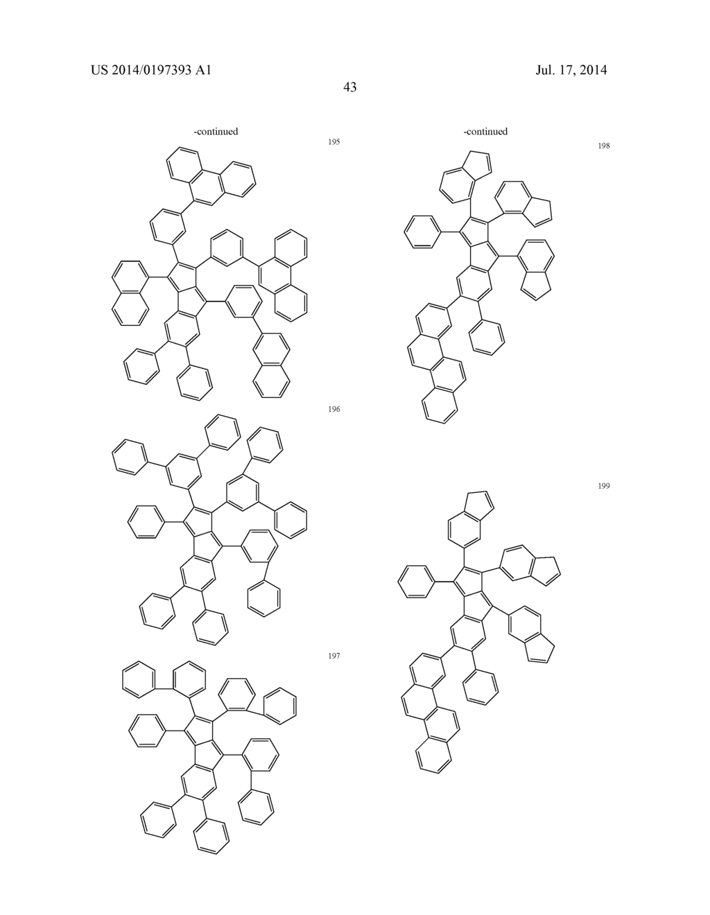 HYDROCARBON-BASED FUSED RING COMPOUND AND ORGANIC LIGHT EMITTING DEVICE     USING THE SAME - diagram, schematic, and image 48