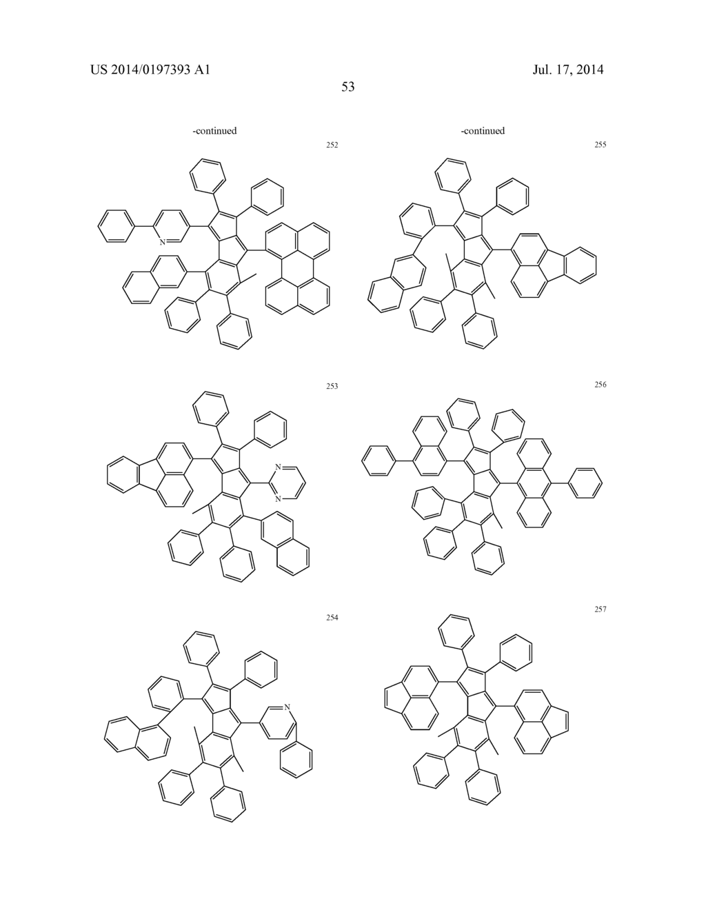 HYDROCARBON-BASED FUSED RING COMPOUND AND ORGANIC LIGHT EMITTING DEVICE     USING THE SAME - diagram, schematic, and image 58