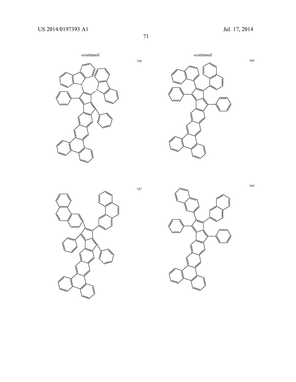 HYDROCARBON-BASED FUSED RING COMPOUND AND ORGANIC LIGHT EMITTING DEVICE     USING THE SAME - diagram, schematic, and image 76