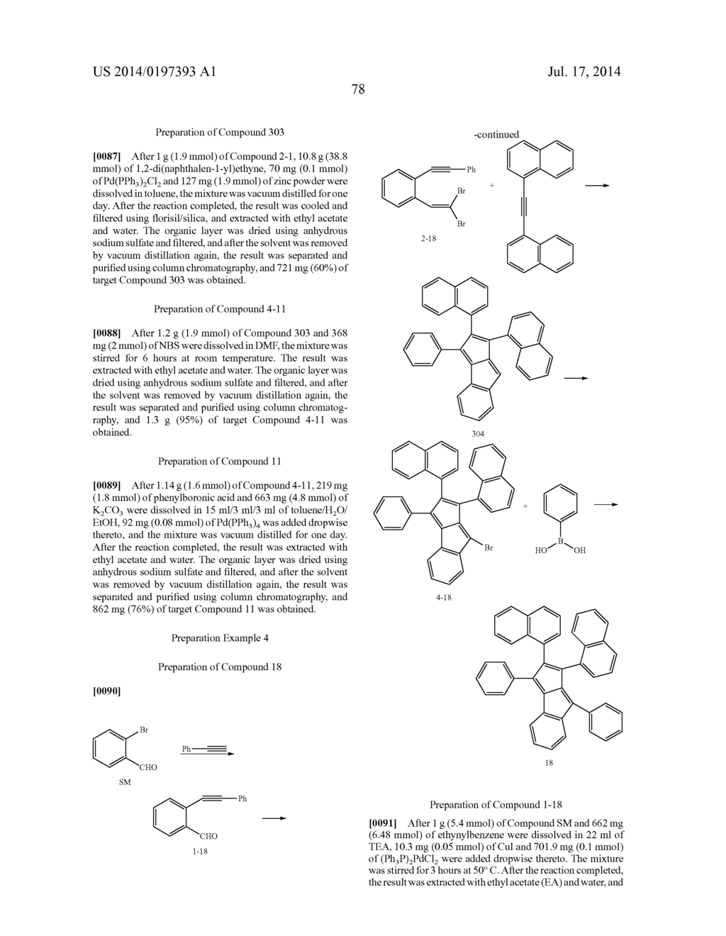 HYDROCARBON-BASED FUSED RING COMPOUND AND ORGANIC LIGHT EMITTING DEVICE     USING THE SAME - diagram, schematic, and image 83