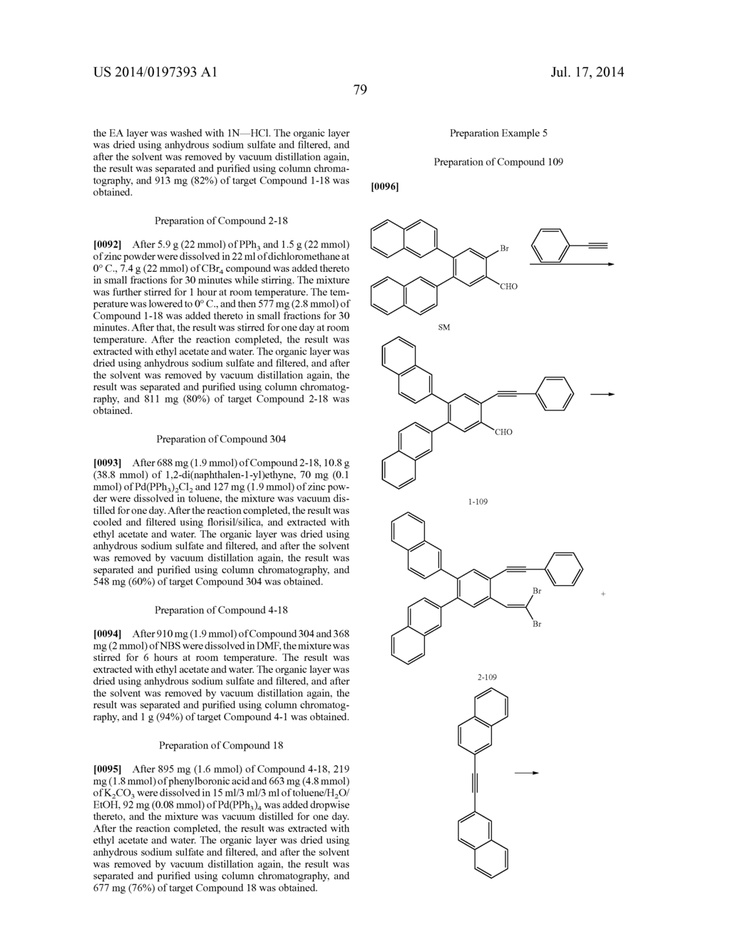 HYDROCARBON-BASED FUSED RING COMPOUND AND ORGANIC LIGHT EMITTING DEVICE     USING THE SAME - diagram, schematic, and image 84