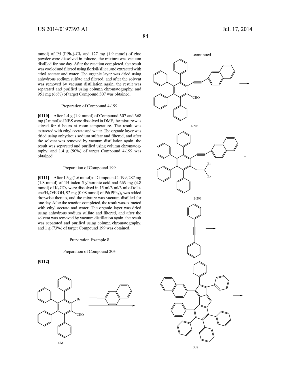 HYDROCARBON-BASED FUSED RING COMPOUND AND ORGANIC LIGHT EMITTING DEVICE     USING THE SAME - diagram, schematic, and image 89