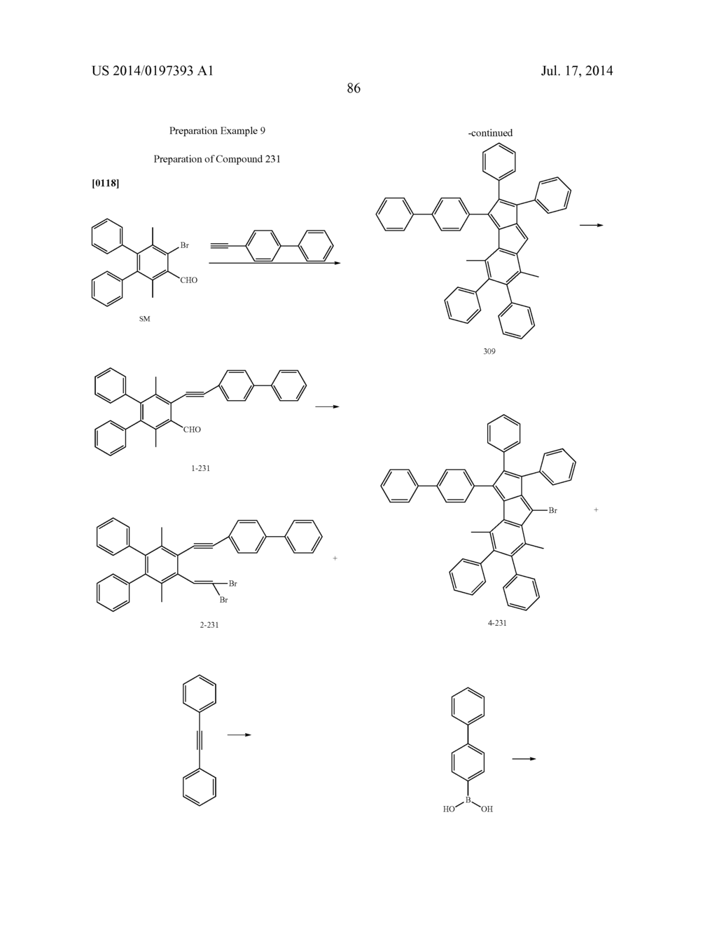 HYDROCARBON-BASED FUSED RING COMPOUND AND ORGANIC LIGHT EMITTING DEVICE     USING THE SAME - diagram, schematic, and image 91