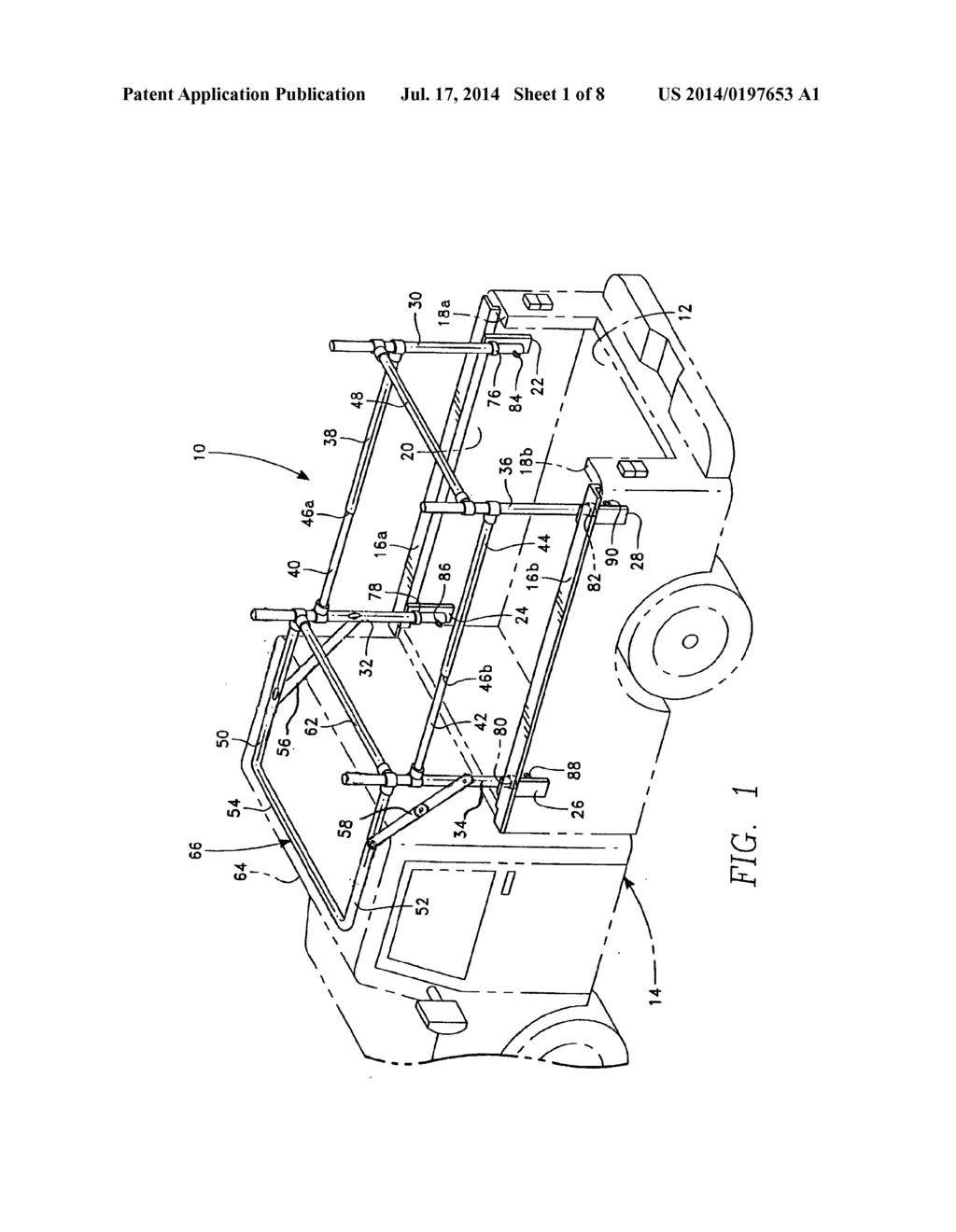 COLLAPSIBLE TRUCK RACK AND METHOD OF USE THEREOF - diagram, schematic, and image 02