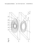 CONTACTLESS CONNECTOR SYSTEM TOLERANT OF POSITION DISPLACEMENT BETWEEN     TRANSMITTER COIL AND RECEIVER COIL AND HAVING HIGH TRANSMISSION     EFFICIENCY diagram and image