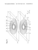 CONTACTLESS CONNECTOR SYSTEM TOLERANT OF POSITION DISPLACEMENT BETWEEN     TRANSMITTER COIL AND RECEIVER COIL AND HAVING HIGH TRANSMISSION     EFFICIENCY diagram and image