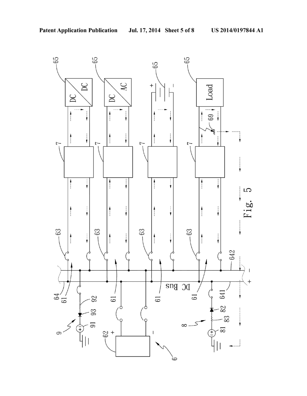 ACTIVE CONTINUOUS DC POWER SUPPLY INSULATION MALFUNCTION DETECTION CIRCUIT - diagram, schematic, and image 06