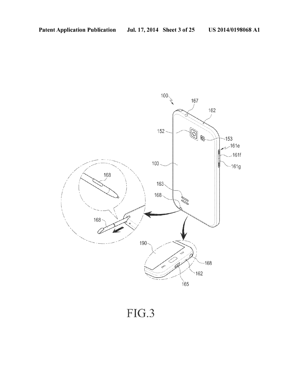 METHOD FOR PROVIDING HAPTIC EFFECT IN PORTABLE TERMINAL, MACHINE-READABLE     STORAGE MEDIUM, AND PORTABLE TERMINAL - diagram, schematic, and image 04